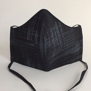 Black Handmade Fabric Face Mask